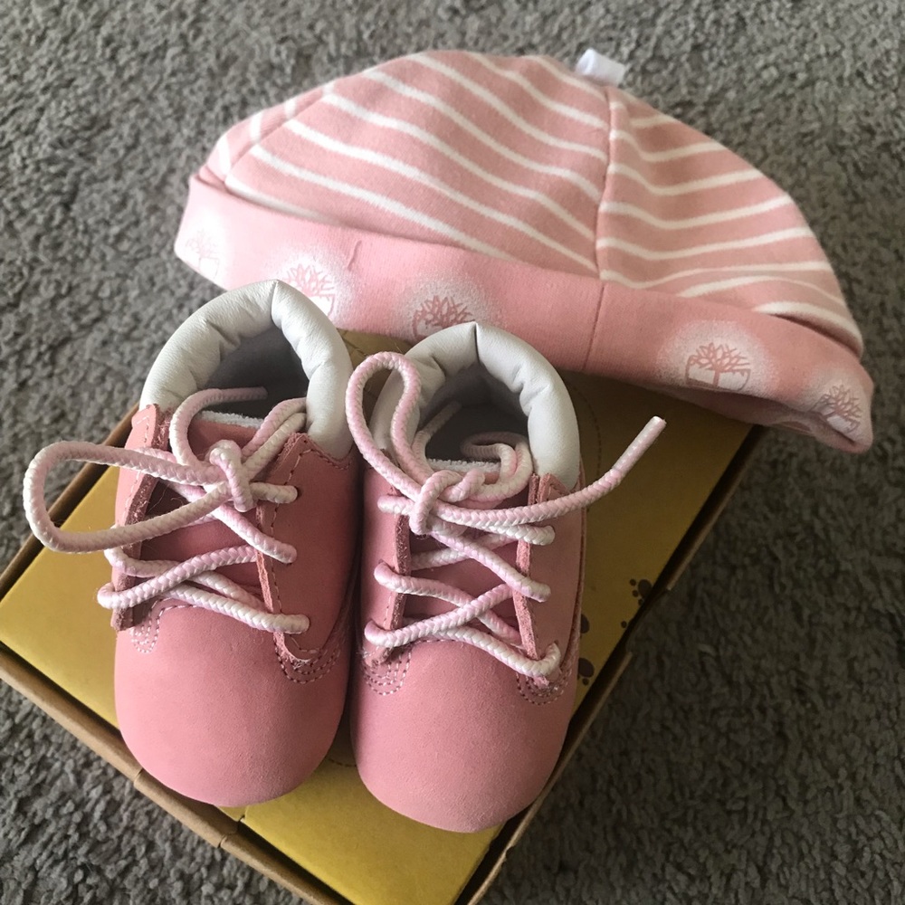 Timberland Pink Crib Booties